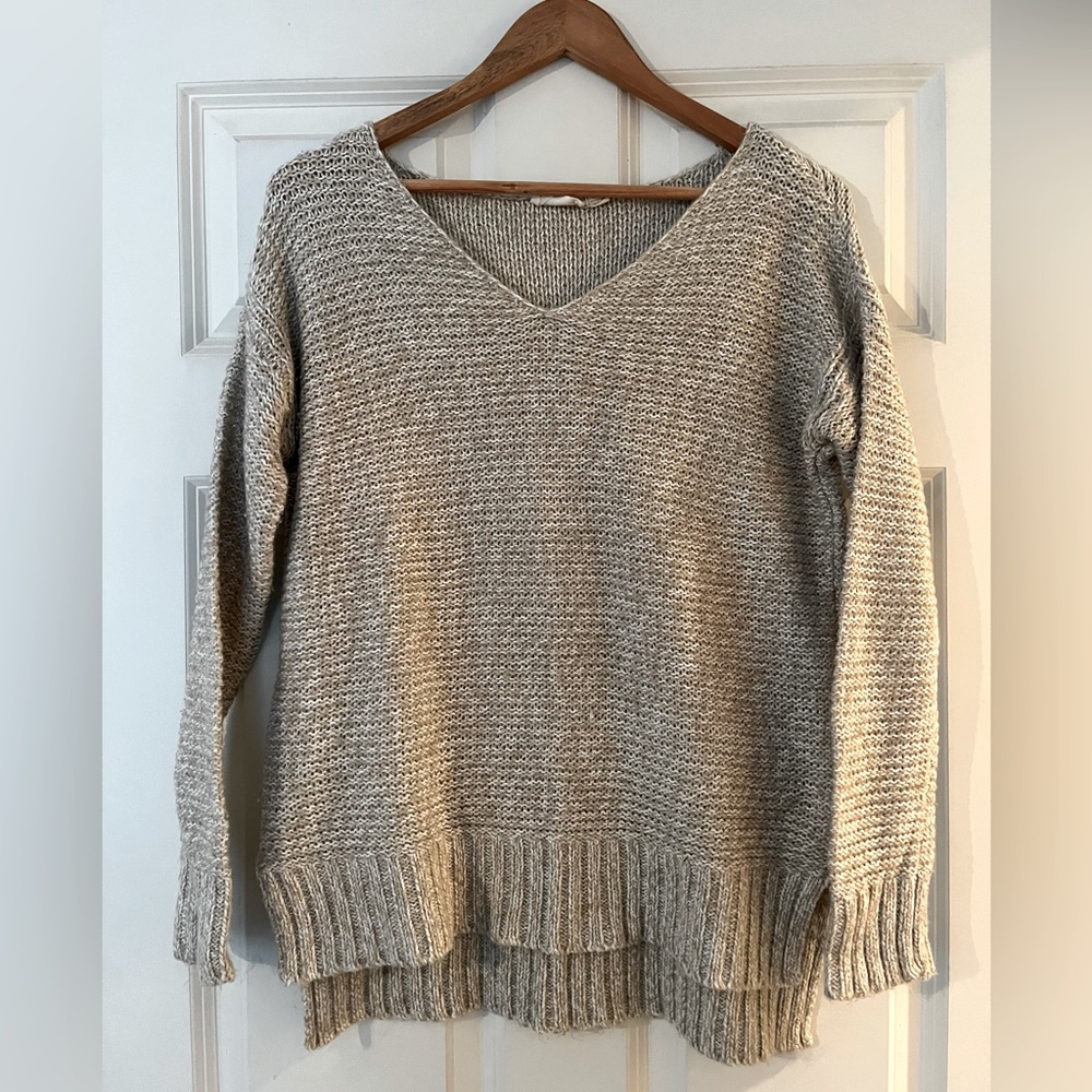 Oversized tan knit sweater